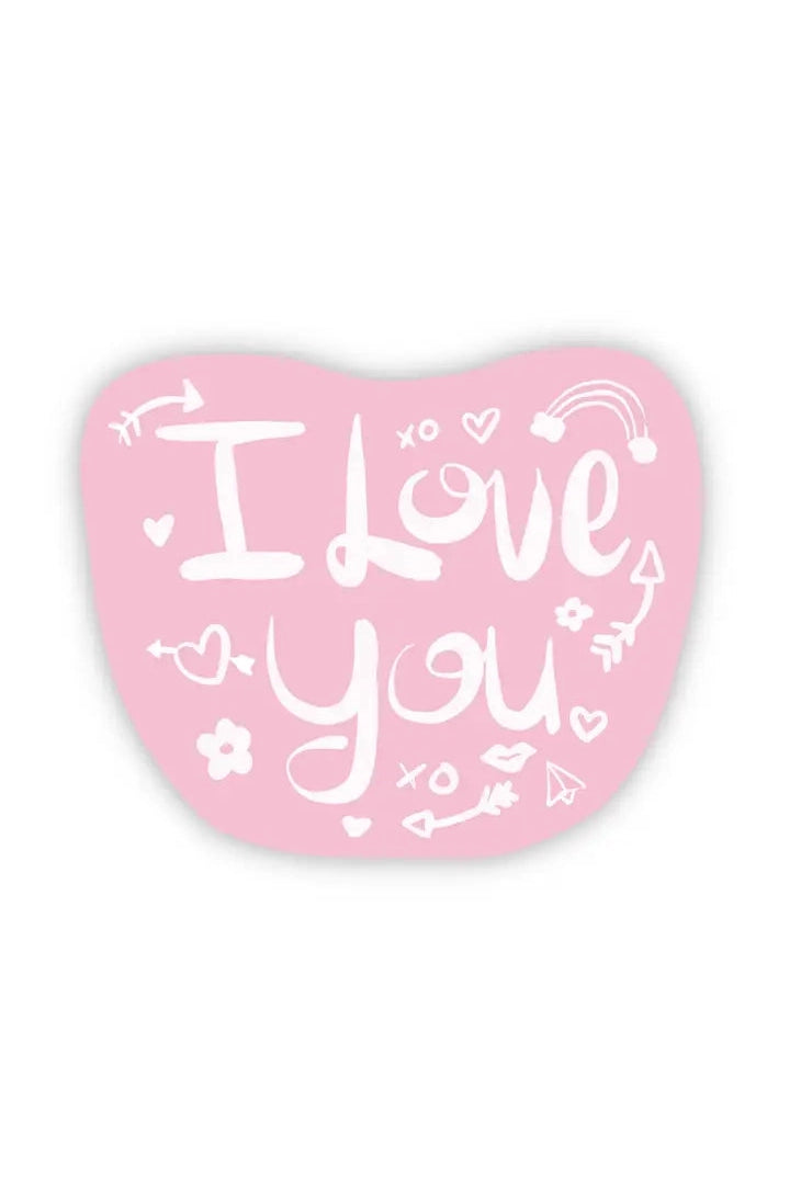 I Love You Pink Sticker