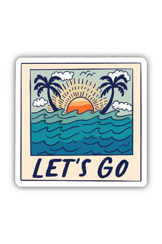 Let's Go Tropical Travel Sticker