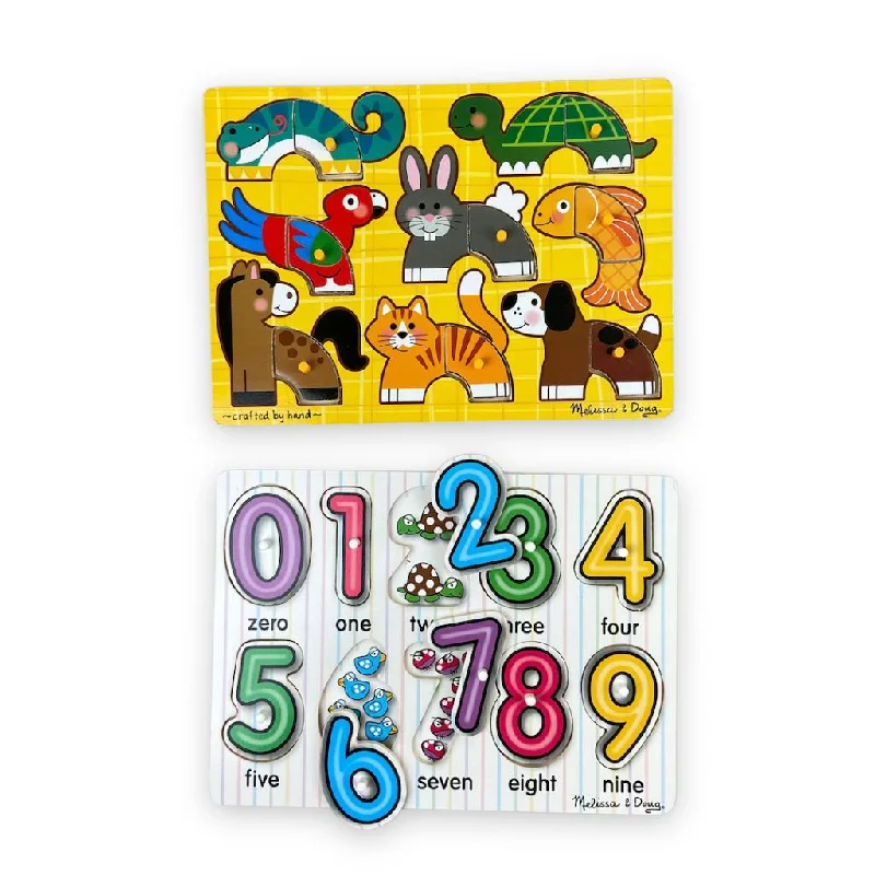Melissa & Doug Peg Puzzle Bundle