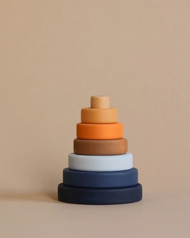 Mini Wooden Pyramid Stacker - Desert Night
