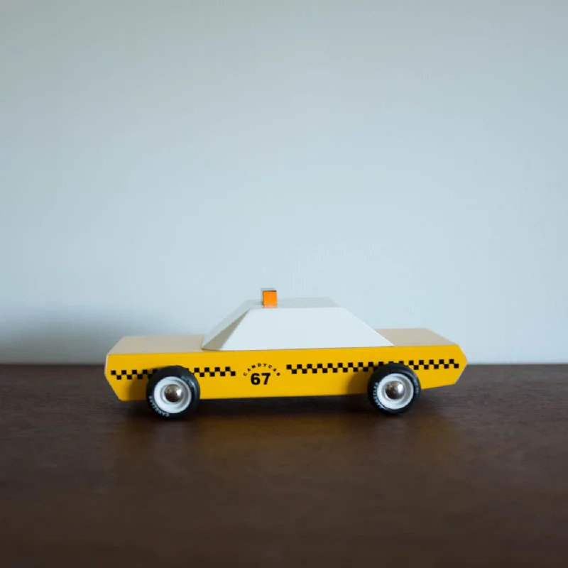 NEW Candy Cab Taxi Wooden Toy Car