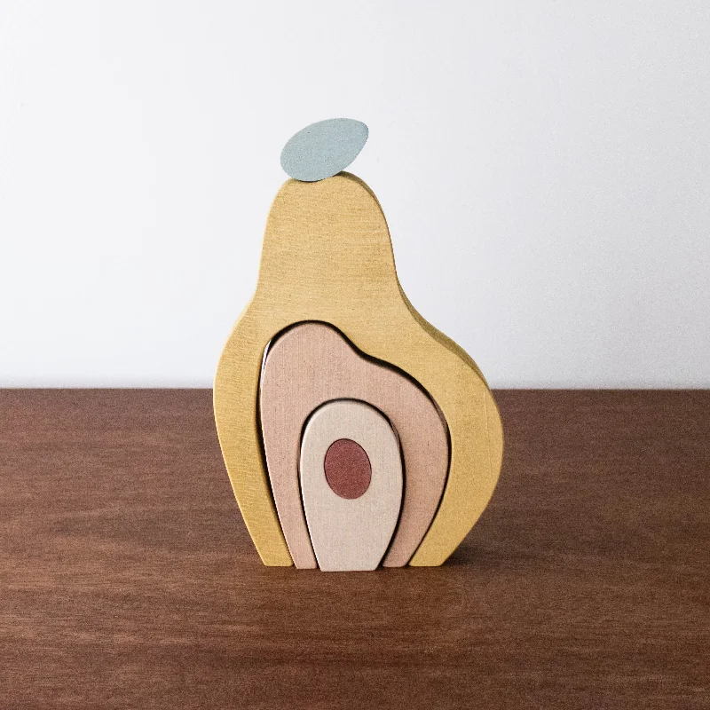 NEW Eco Friendly Wooden Fruit Stacker- Pear