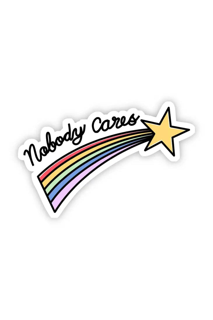 Nobody Cares Shooting Star Sticker