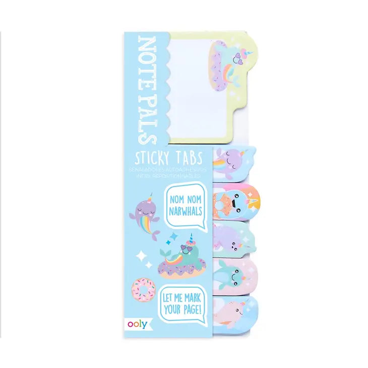 Note Pals Sticky Note Tabs - Nom Nom Narwhals