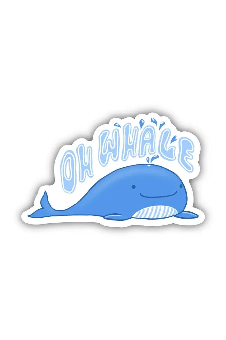 Oh Whale Blue Sticker