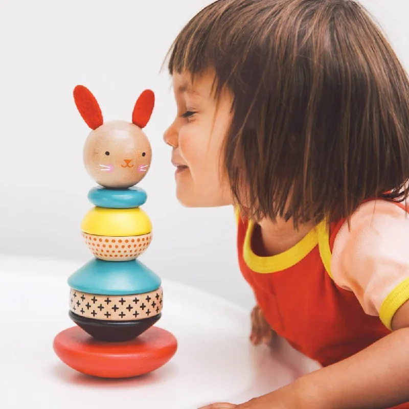 Petit Collage modern bunny stacker