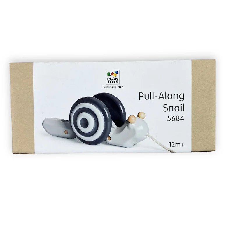 PlanToys Pull Along Snail - Mono