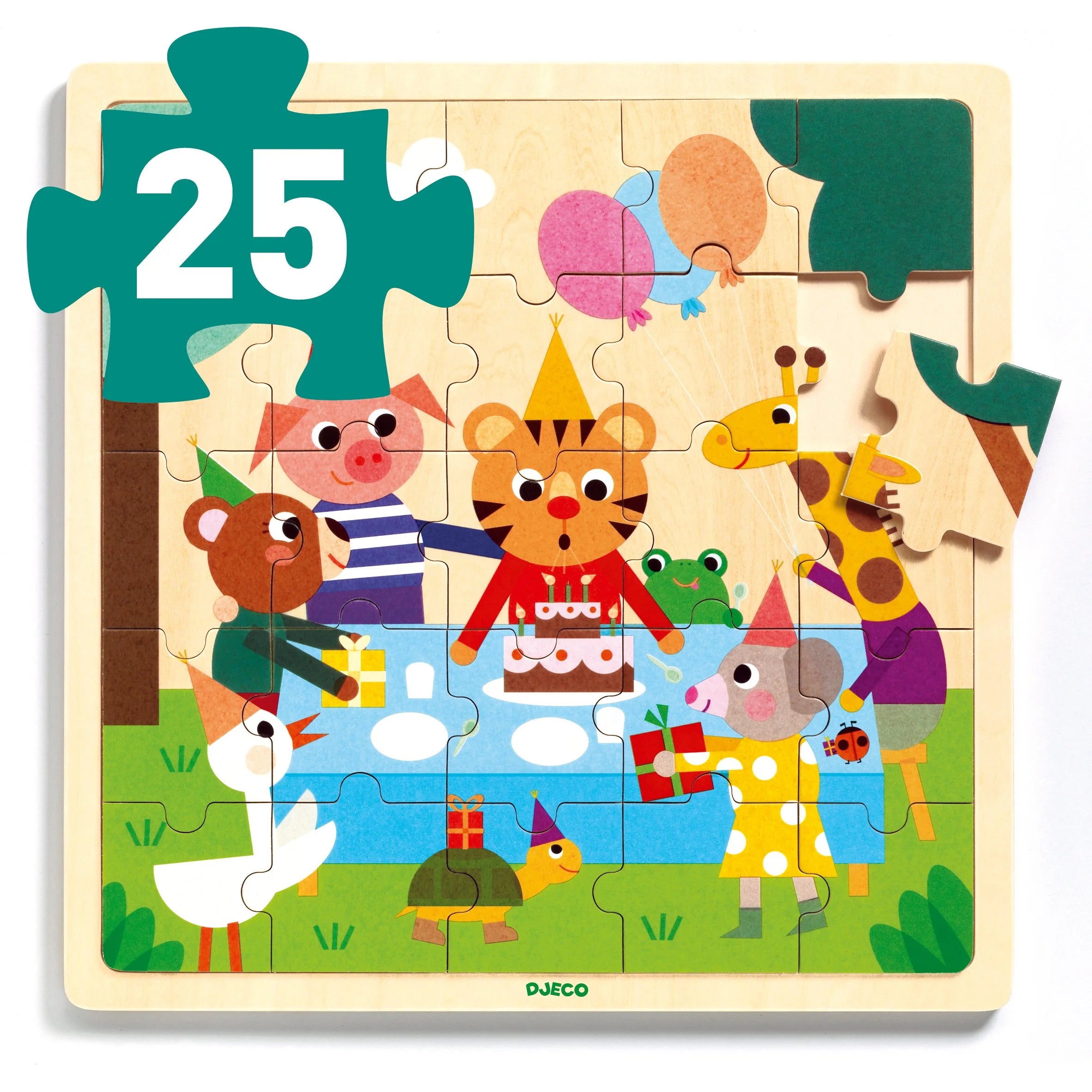 Puzzlo Happy 25pc Wooden Jigsaw Puzzle