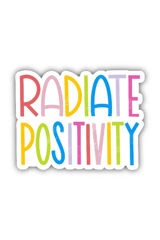 Radiate Positivity Colorful Lettering - Positivity Sticker