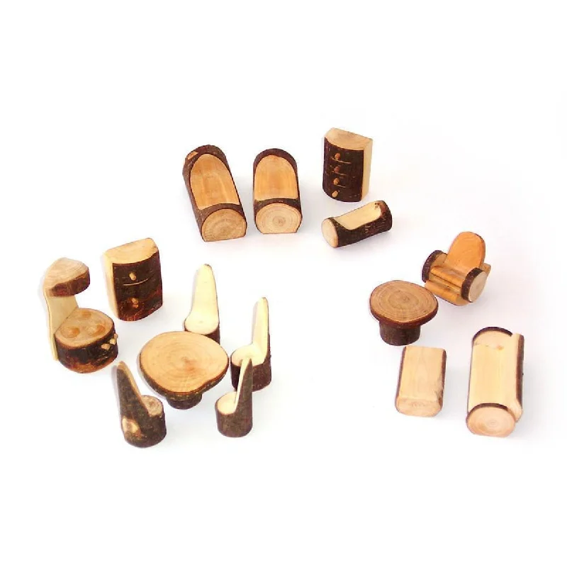raw wood furniture set