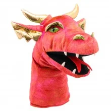 Red Dragon Head Hand Puppet