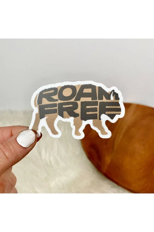 Roam Free Bison Sticker