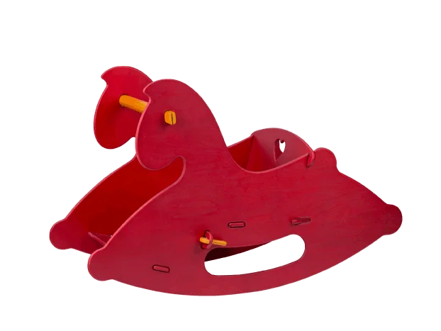 Wooden Rocking Horse - Red