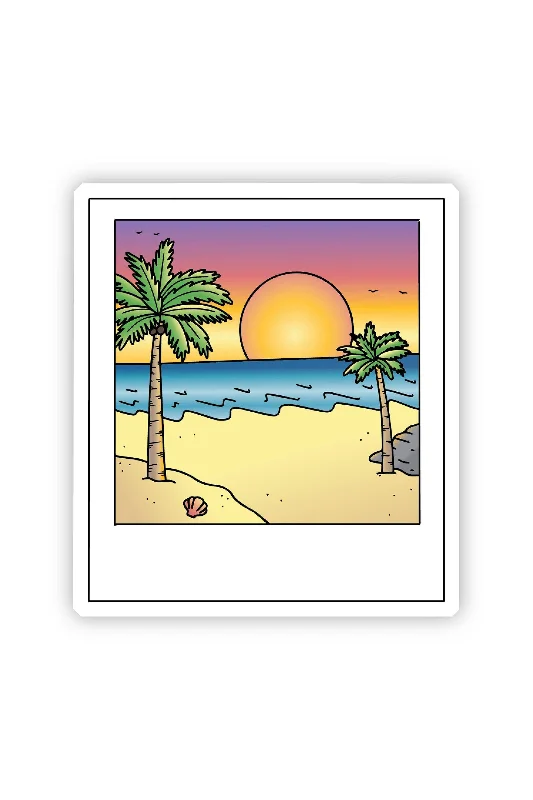 Sunset Polaroid Picture Beach Aesthetic VSCO Sticker
