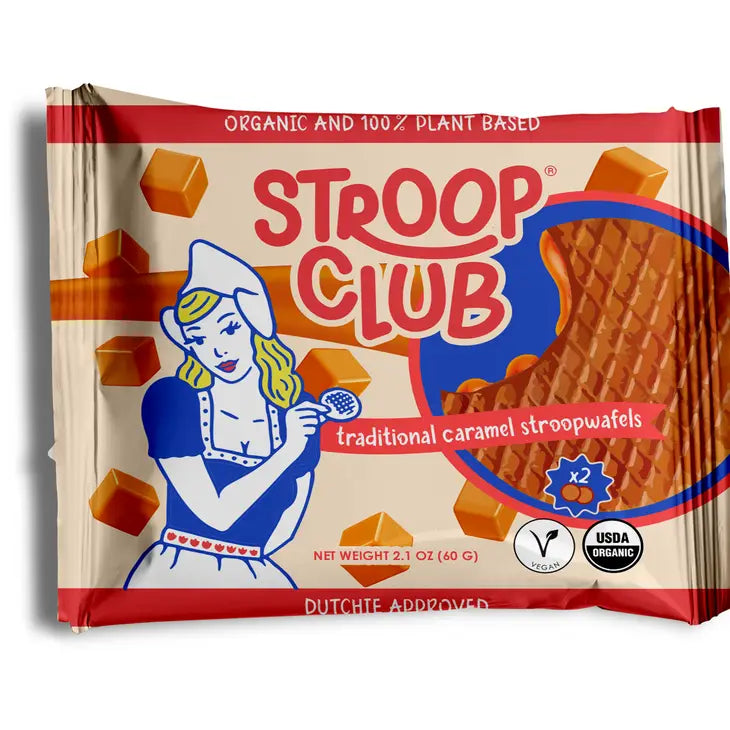 Traditional Caramel Organic and Plant-Based Stroopwafel