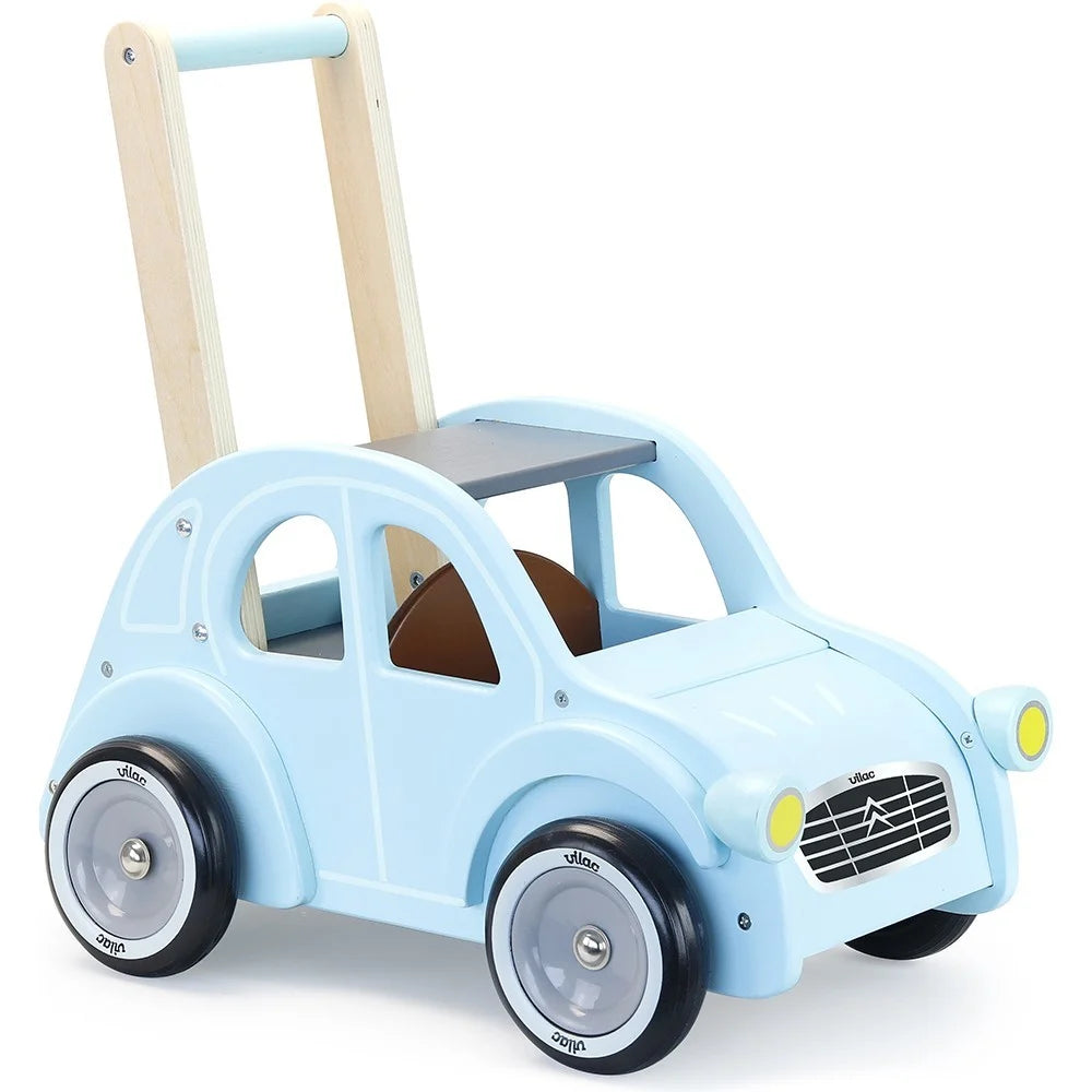 Vilac blue walking car 2cv