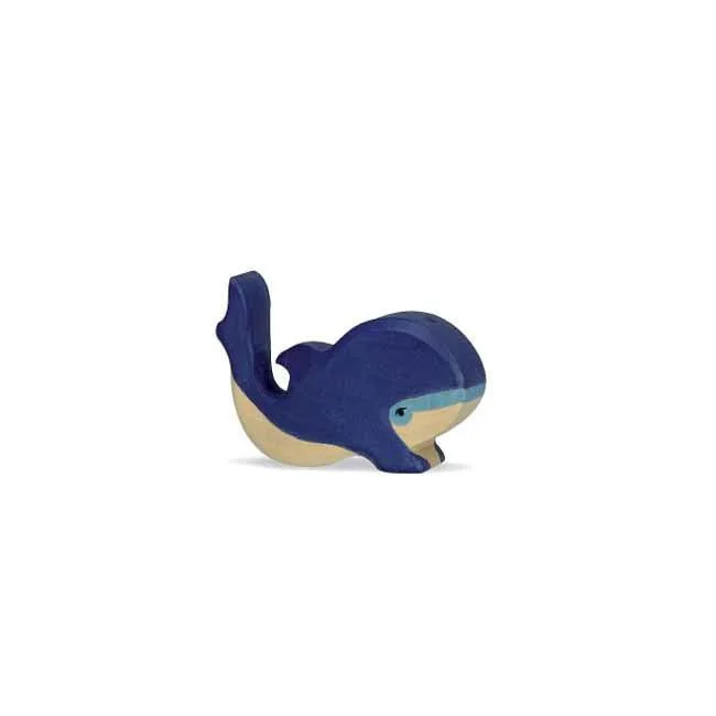 Holztiger wooden baby blue whale