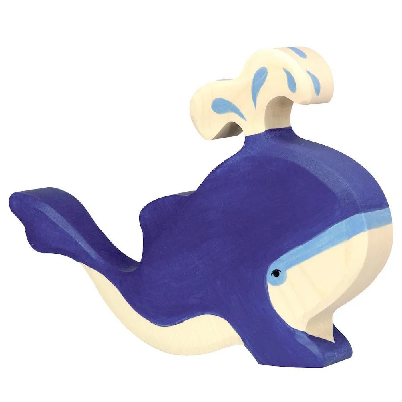 Holztiger wooden blue whale
