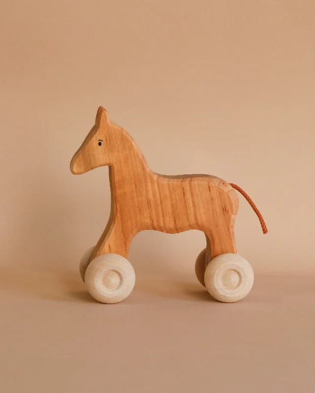 Grimm's Wooden Horse Willy Push Toy