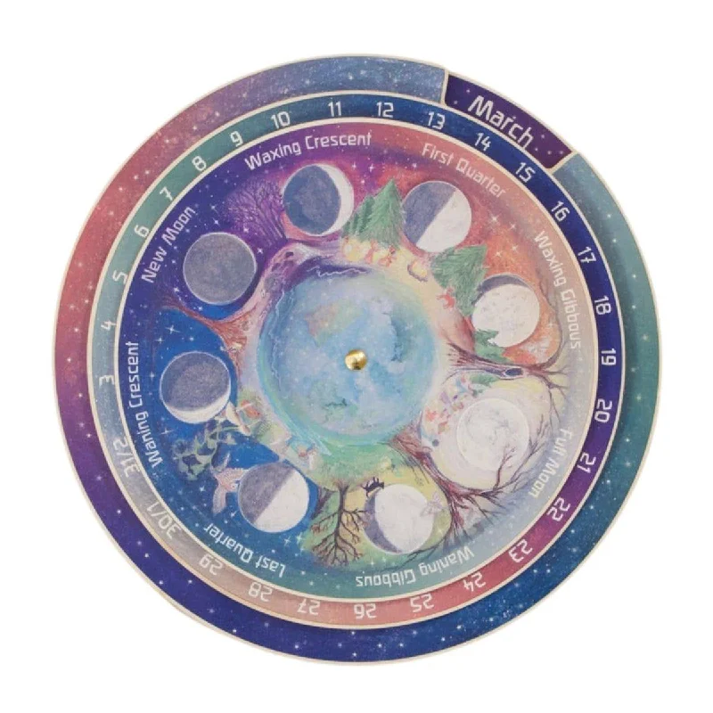 Wooden Perpetual Moon Calendar