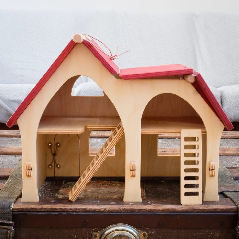 wooden small farmhouse