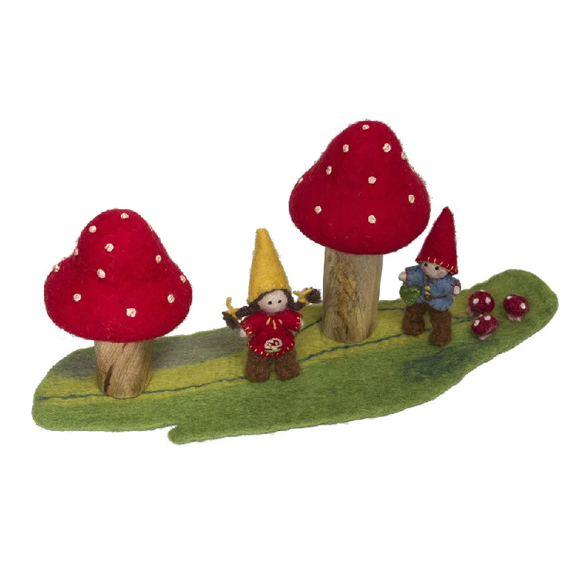Wool Felt Food Toy: Toadstool Garden