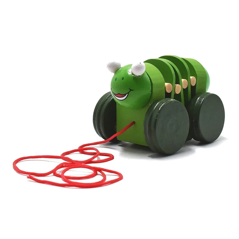 Walk-A-Long Pull Along Toy Wooden - Caterpillar