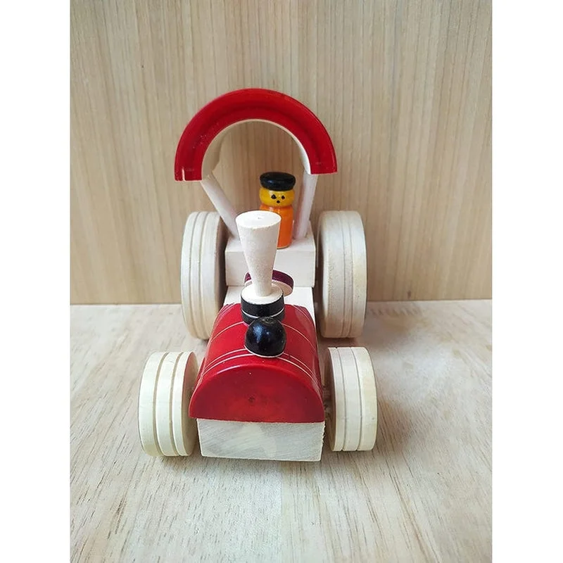 Wooden Push & Pull Toy - Tractor Vehicle