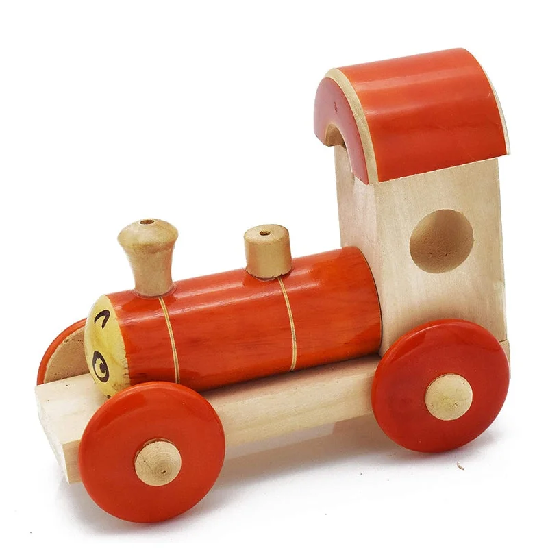 Wooden Train Engine Pull Along Toy