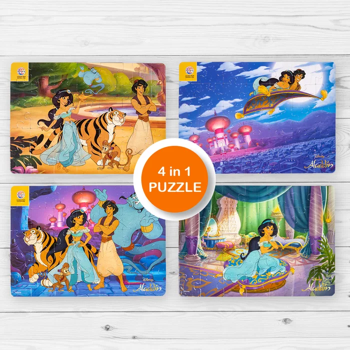 Disney Aladdin 4 in 1 jigsaw puzzle for Kids