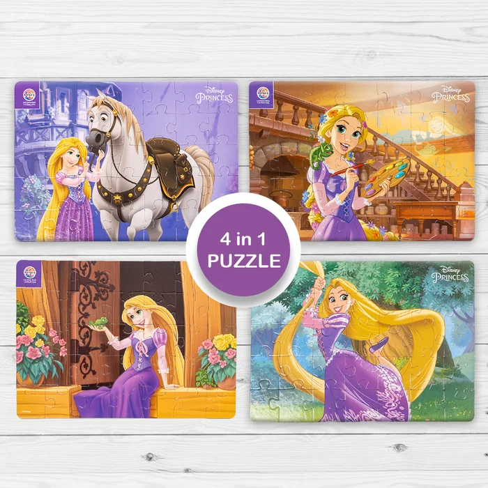 Disney Princess Rapunzel 4 in 1 jigsaw puzzle for Kids