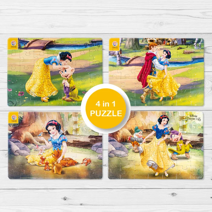 Disney Princess Snow white 4 in 1 jigsaw puzzle for Kids